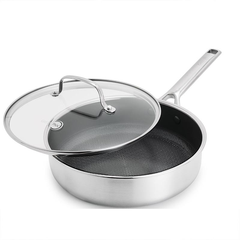 GREEN PAN（グリーンパン） 深型フライパン 24cm ガラス蓋付き APEX IH