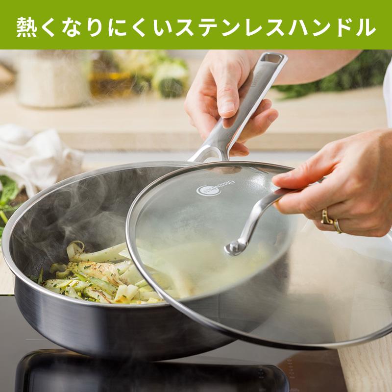 GREEN PAN（グリーンパン） 深型フライパン 24cm ガラス蓋付き APEX IH