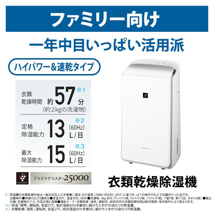 SHARP ハイブリッド方式 衣類乾燥除湿機 年中速乾タイプ SHARP ハイブリッド方式 衣類乾燥除湿機 年中速乾タイプ
