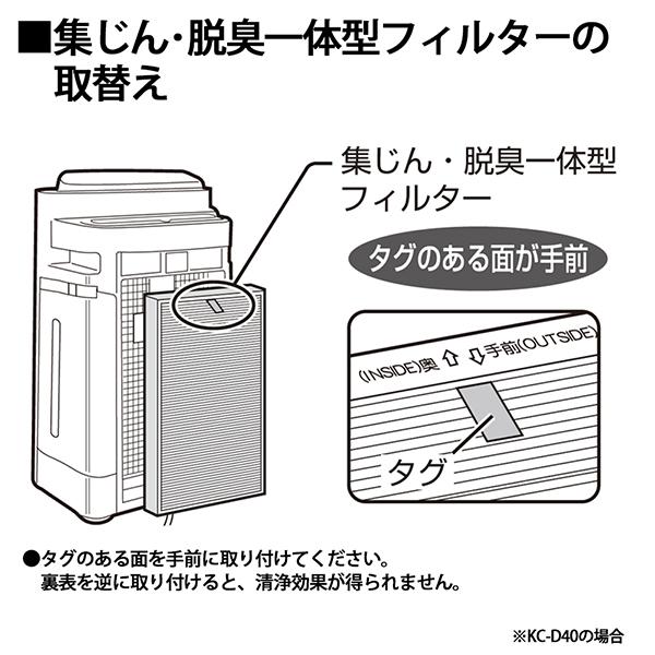 SHARP 純正品 FZ-D40SF シャープ 集じん・脱臭一体型フィルター SHARP 純正品 FZ-D40SF シャープ 集じん・脱臭一体型フィルター