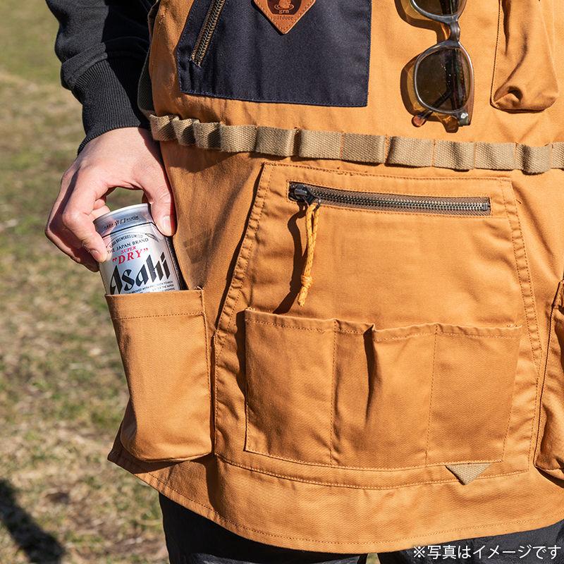 grn 難燃 ベスト Mサイズ キャメル キャンプ アウトドア 20代 30代 40