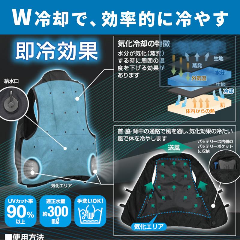 DAISHIN（大進） 大風量ひんやり冷却ファンベスト ブラック