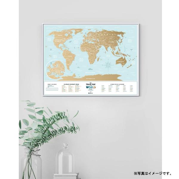1DEA.me Travel Map Holiday Lagoon World 世界地図 海 ビーチ ポスター スクラッチ インテリア マップ IDEA004 ※スクラッチャーは付属していません | ブランド登録なし | 20