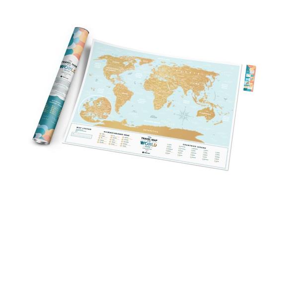 1DEA.me Travel Map Holiday Lagoon World 世界地図 海 ビーチ ポスター スクラッチ インテリア マップ IDEA004 ※スクラッチャーは付属していません | ブランド登録なし | 07