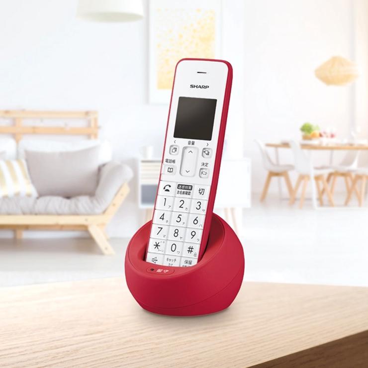 SHARP（シャープ） デジタルコードレス電話機 子機1台 レッド系 迷惑