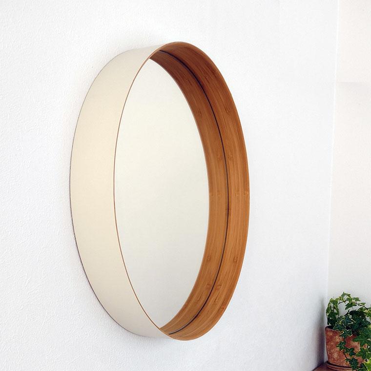 teori Mサイズ 円形鏡 ホワイト 白 直径約40cm santecdirect_p-zmw