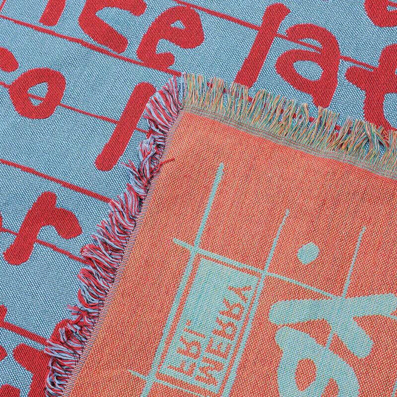 スローケット 130x160cm タイポ ツー ブルー Typography TypoII Blue