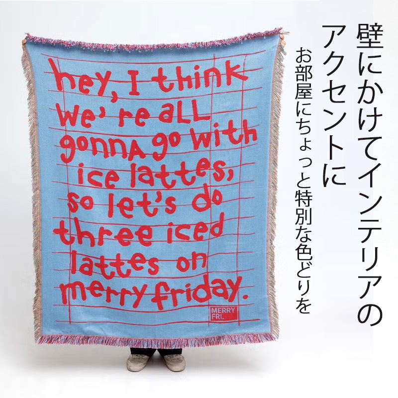 スローケット 130x160cm タイポ ツー ブルー Typography TypoII Blue