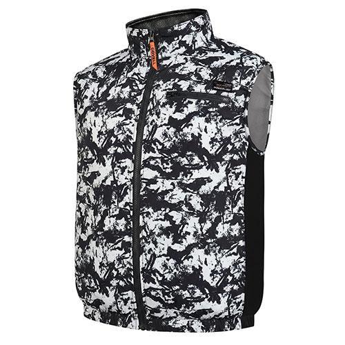 COVELL 空調服 ファン付きベスト カモフラ柄 Sサイズ COVELL 空調冷風服 ベスト 36Vファンバッテリーセット Sサイズ