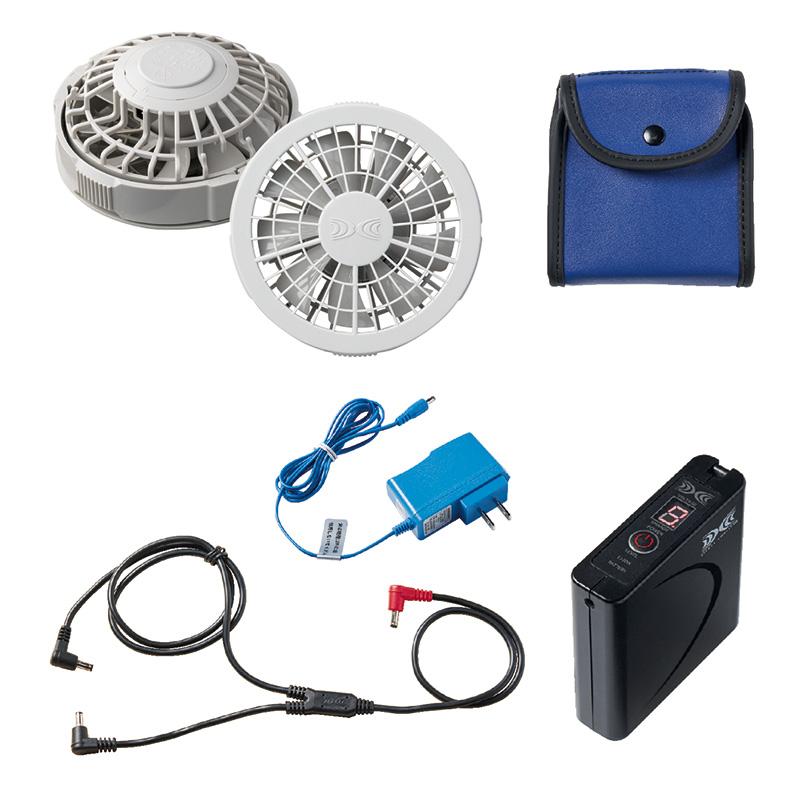 空調服 スターターキット グレー 7.2V ファン バッテリー バッテリー