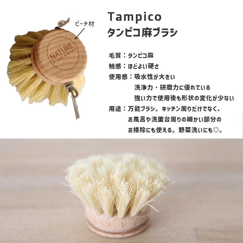 smart 柄付きキッチンブラシ 交換ブラシ3種セット GY グレー