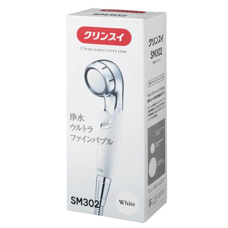 クリンスイ シャワーヘッド SM302-WT 浄水ウルトラファインバブル 塩素