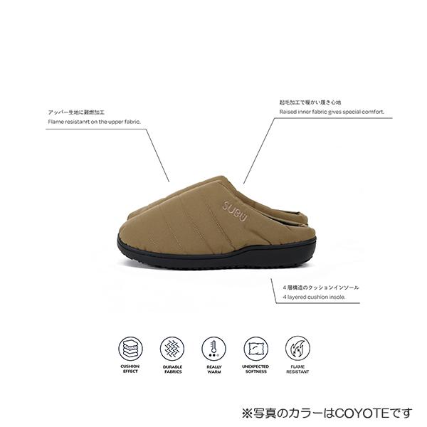 SUBU（スブ） NANNEN BLACK 00 20.0-21.5cm 冬のサンダル 外履き 正規