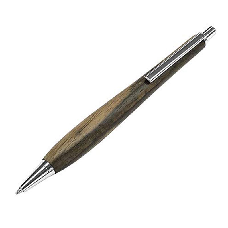 ルミニーオ ウッドシャーペン 黒柿(クロガキ) 金具シルバー 芯0.5mm 長