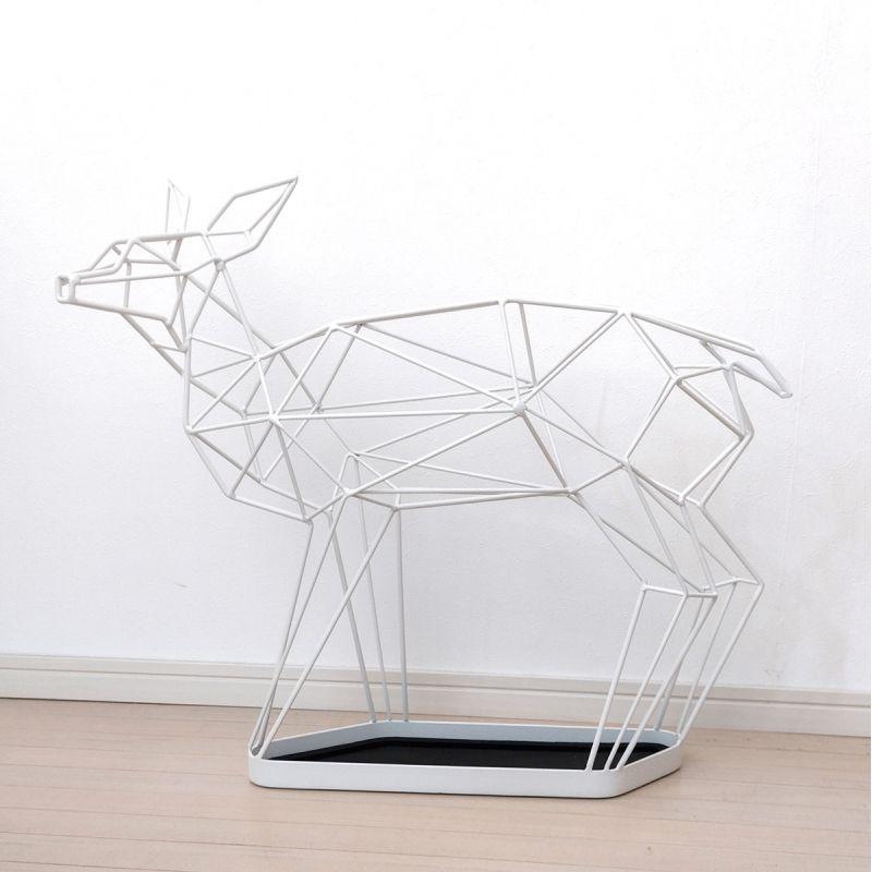 シカの傘立て ディア 鹿 DEER バンビ 小鹿 ホワイト アンブレラ