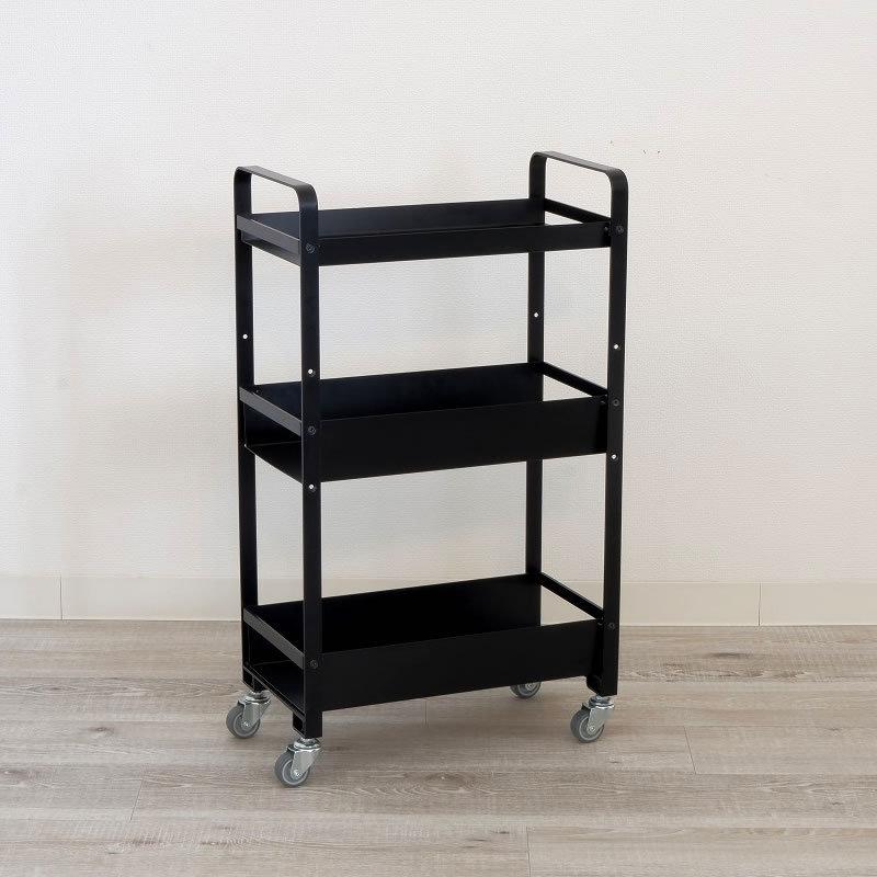 Collend コレンド ストレージワゴン ブラック 黒 キッチンワゴン キャスター付き マルチワゴン カート 収納 隙間収納 おしゃれ シンプル Sw Bk 雑貨 Outdoor サンテクダイレクト 通販 Paypayモール