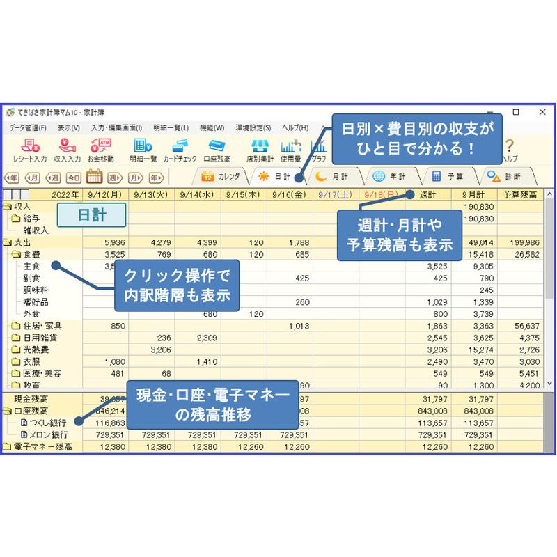【中古】 超図解デジタル家計簿てきぱき家計簿マム5 テクニカルソフト てきぱき家計簿マム10 図解マニュアル付 Windows11