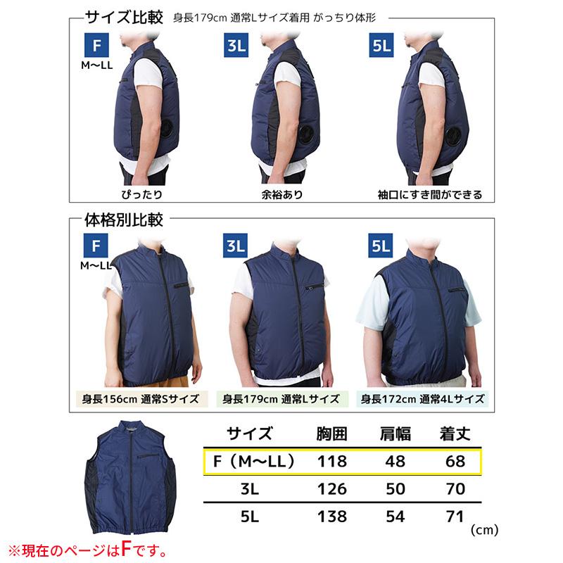 ファン付き冷却服 ネイビー THANKO 空調服 冷却プレートファン 圧倒的に冷える 冷蔵服4