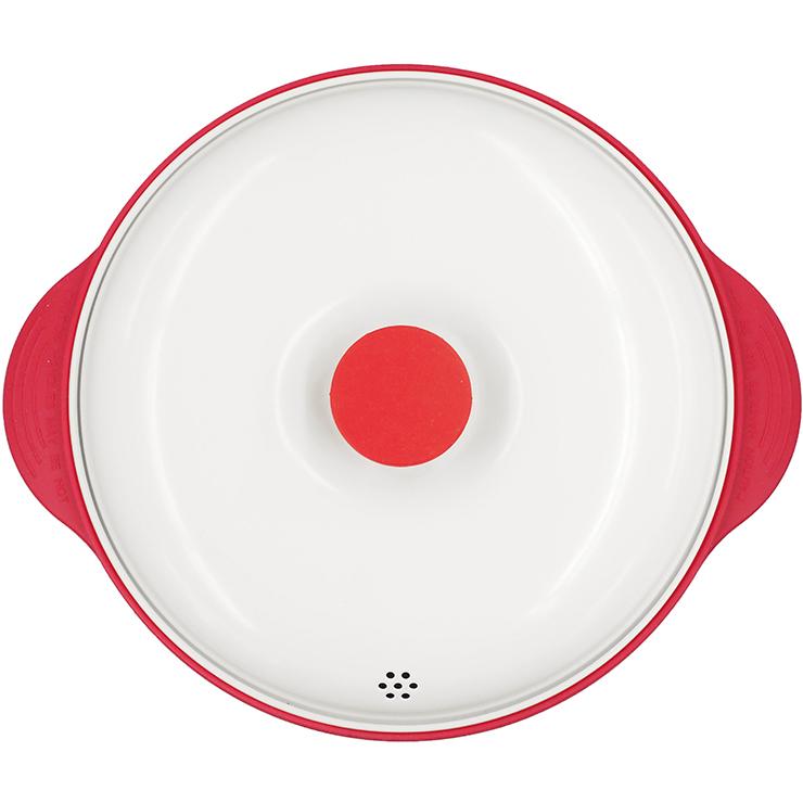 TO-PLAN レンジで焼ケール 深型 蒸しプレート付 レッド TKSM-34 東京