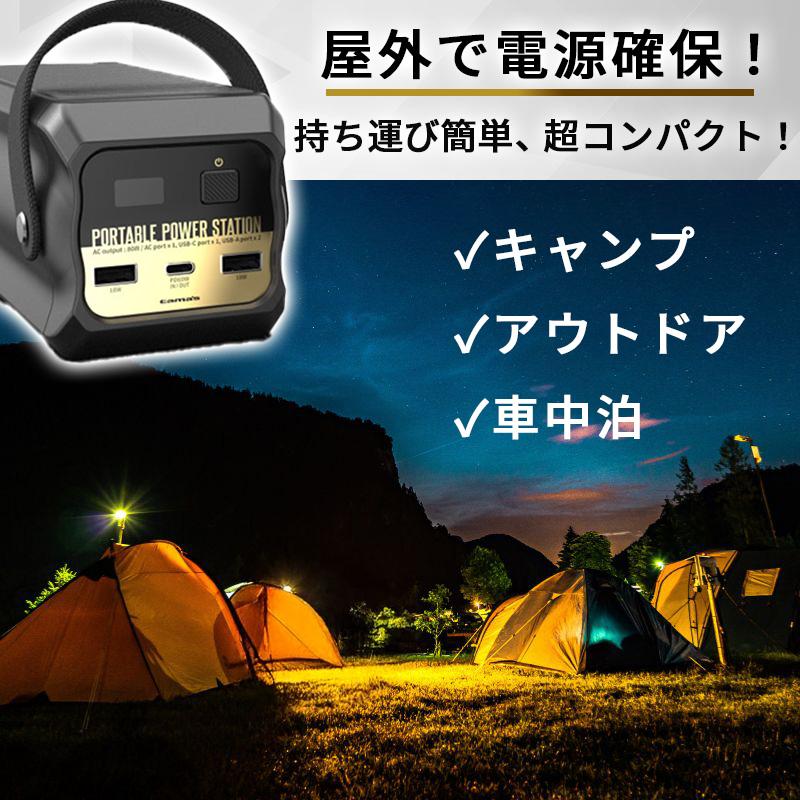 多摩電子工業 超小型ポータブル電源 80W ポーダブルバッテリー 非常用