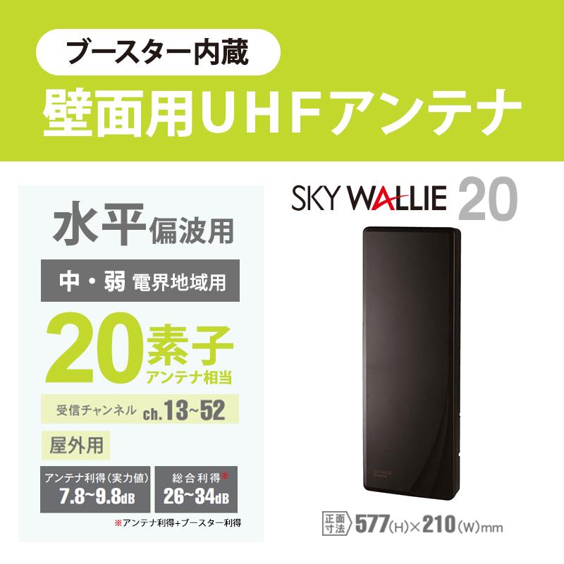 スカイウォーリー 壁面取付用 地上デジタル放送用 平面 UHFアンテナ