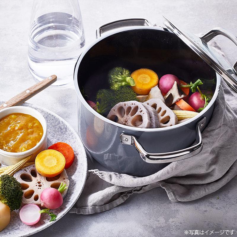 WMF フュージョンテック ミネラル ハイキャセロール20cm プラチナム 鍋  