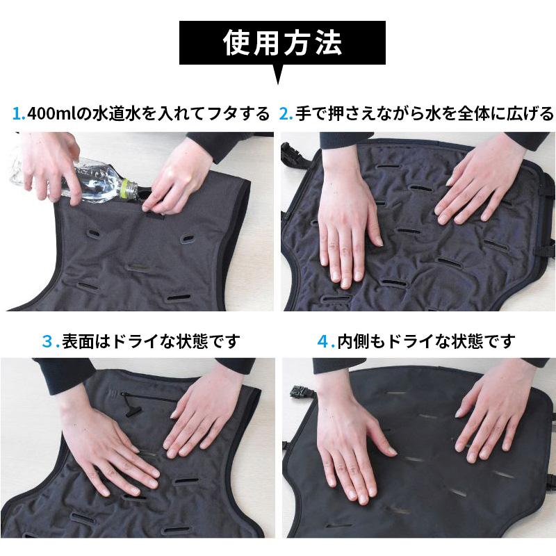 ひんやり気化冷却ベストHYPER フリーサイズ 水だけ 作業服 農業 農作業