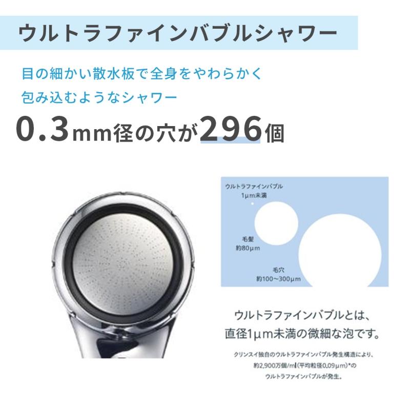 クリンスイ 浄水ウルトラファインバブルシャワーヘッド ブラック WS302