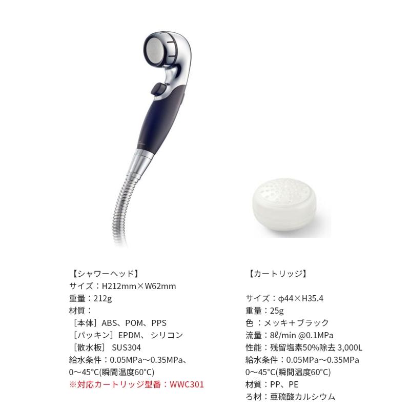 クリンスイ 浄水ウルトラファインバブルシャワーヘッド ブラック WS302
