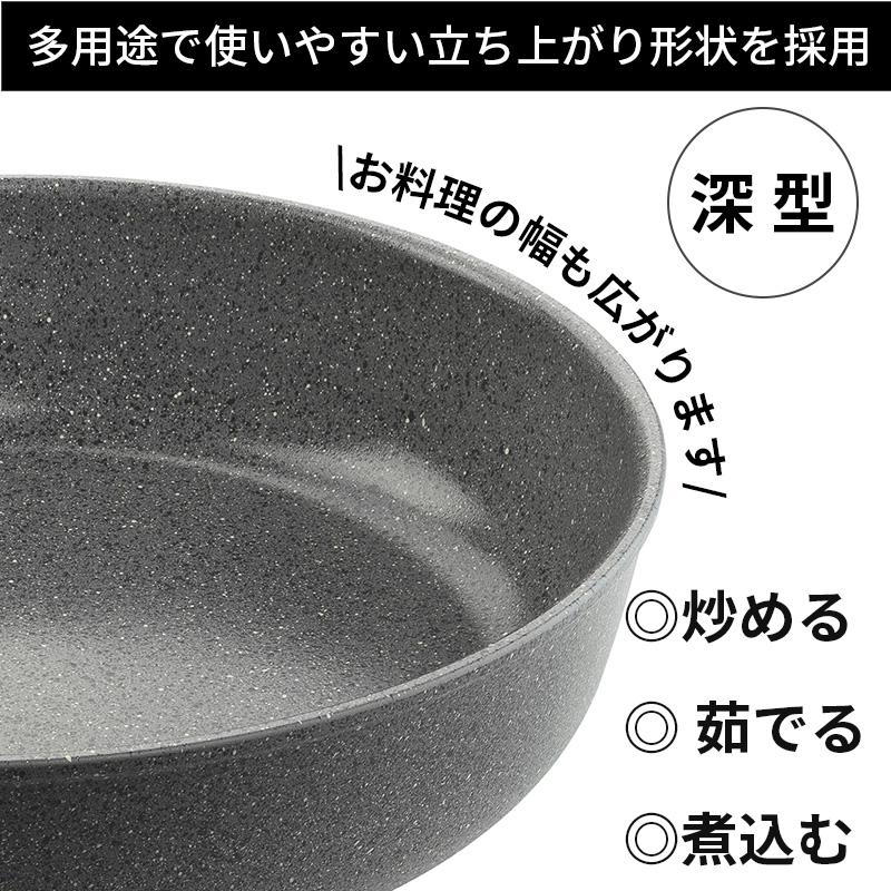 BALLARINI（バッラリーニ） フライパン 深型 28cm ガラス蓋付 サリーナ