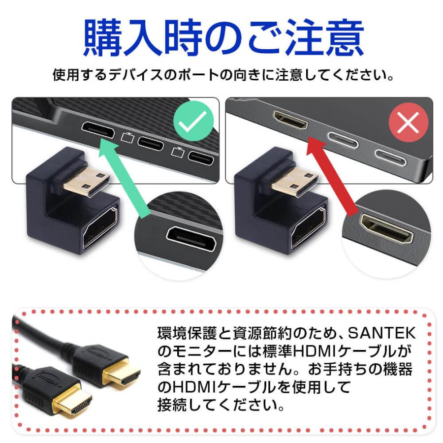 爆買 [Santek] 8K@60HZミニhdmi to hdmi U字型変換アダプタ ・usb Type
