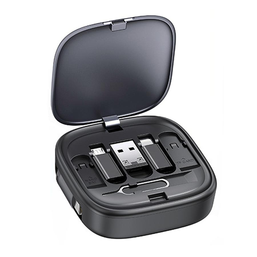 Santek 6in1 ケーブル＆コネクタ収納ケース 多機能格納 ケーブル収納