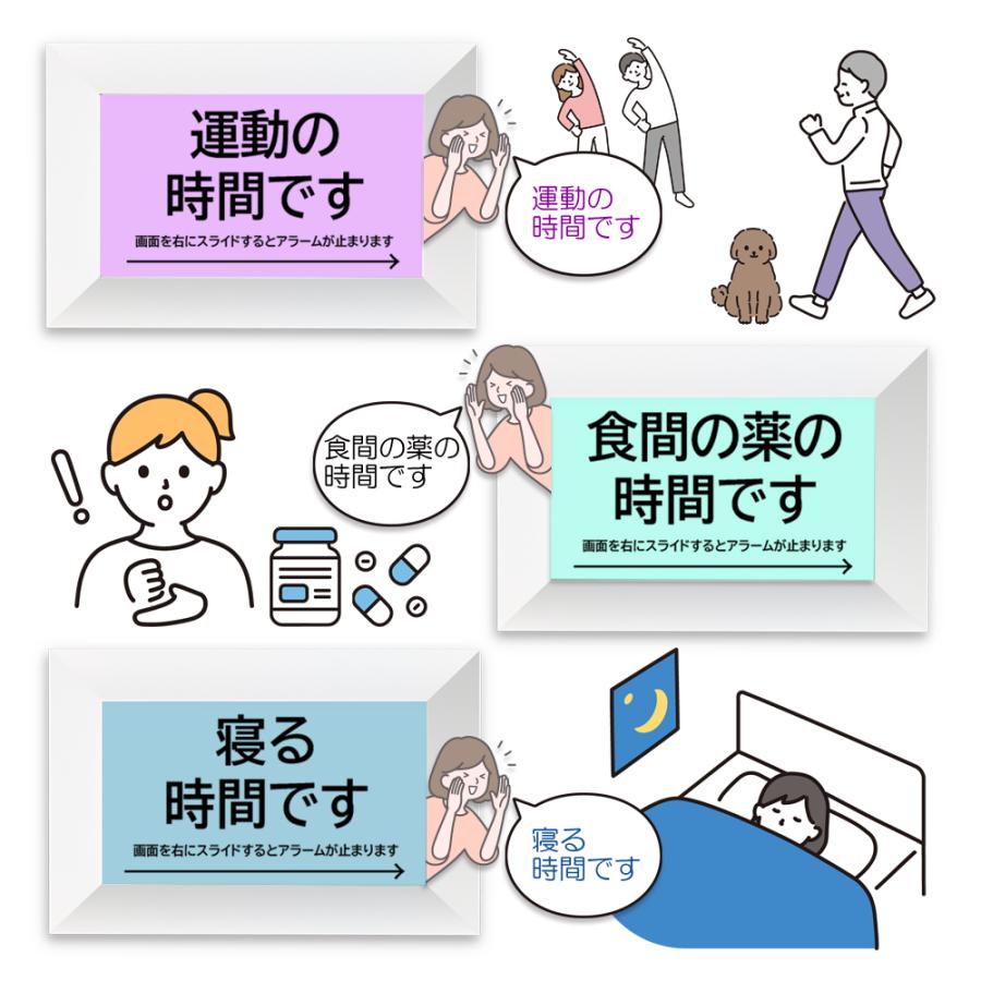 爆買 敬老の日 MEDICLO 薬時計 15.6型 服薬サポート Wi-Fi タッチパネル 操作簡単 飲み忘れ防止 文字音声通知 5言語対応 ACアダプタ付 高齢者 介護 Santek_5