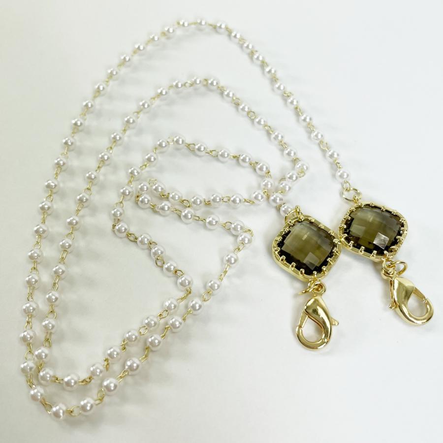 ♪575❤️ 韓国ビーズ　パール　ガラスビーズ　マスクチェーン　メガネチェーン ♪575❤️ 韓国ビーズパールガラスビーズマスクチェーンメガネ