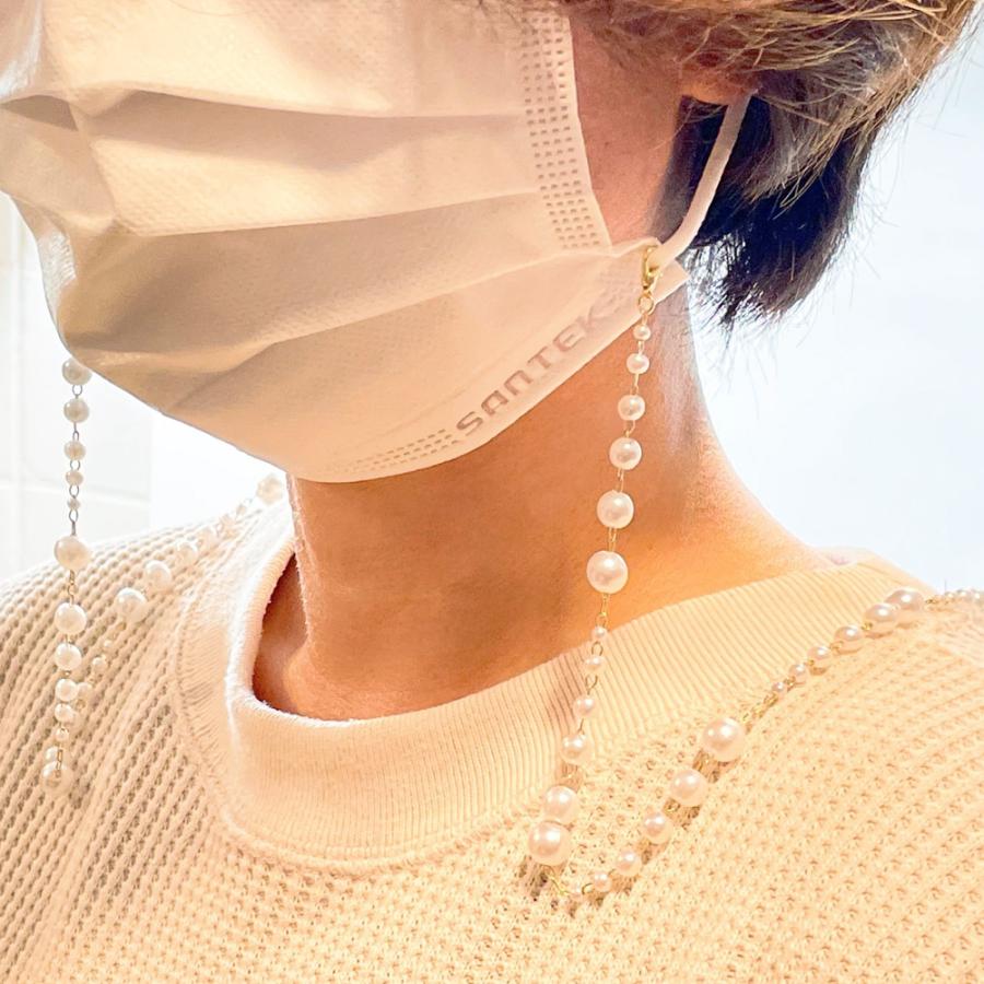 ♪575❤️ 韓国ビーズ　パール　ガラスビーズ　マスクチェーン　メガネチェーン ♪575❤️ 韓国ビーズパールガラスビーズマスクチェーンメガネ