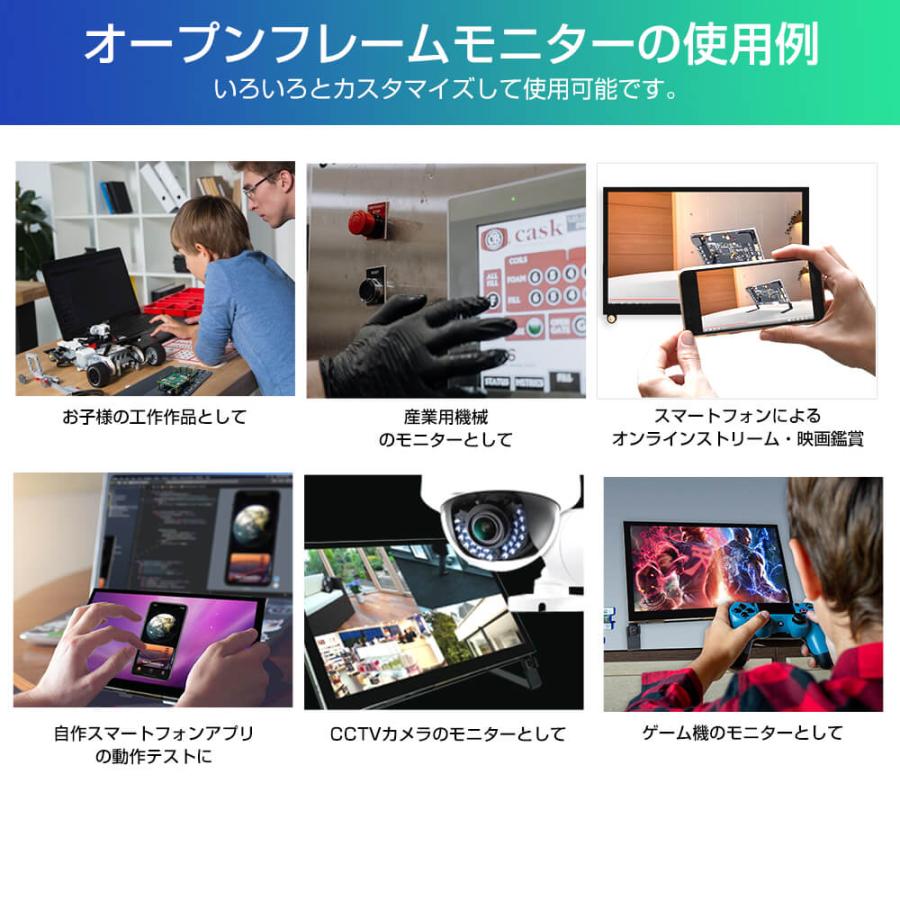 Santek 10インチ モニター オープンフレーム タッチモニター 高輝度500cd ラズベリーパイ Jetson Nano マウント可能 HDMI IPS液晶 スピーカー内蔵 |  | 03