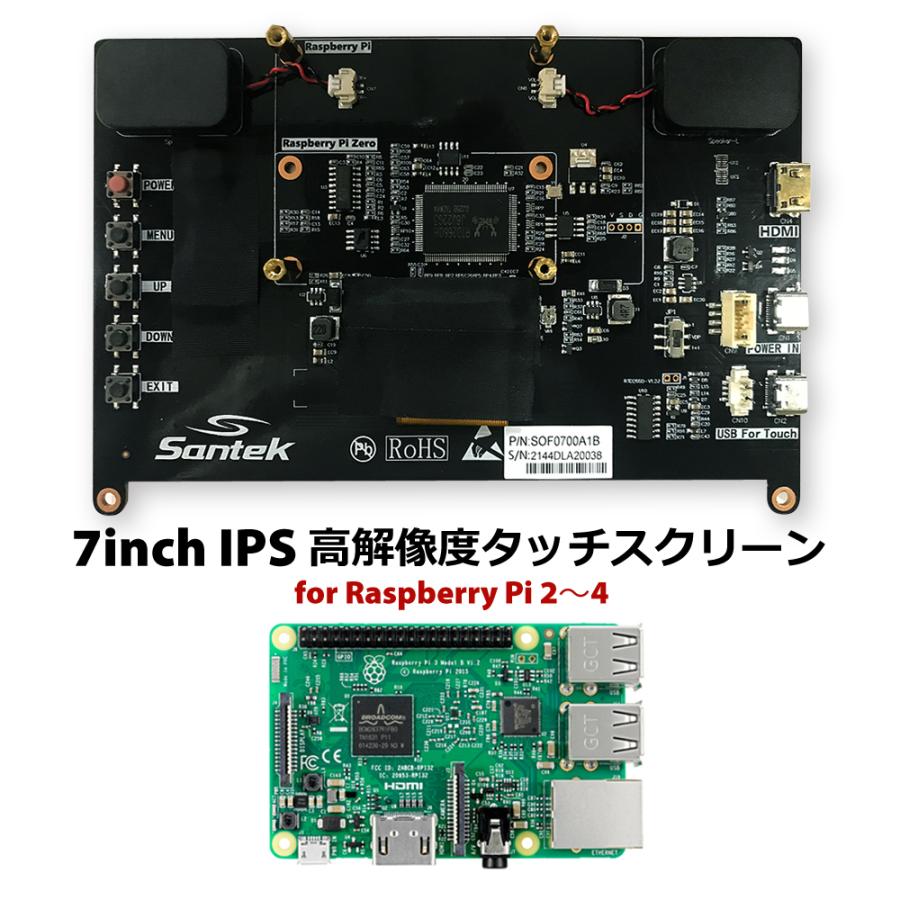 Santek 7インチオープンフレームディスプレイ RaspberryPi Santek 7インチオープンフレームディスプレイ RaspberryPi