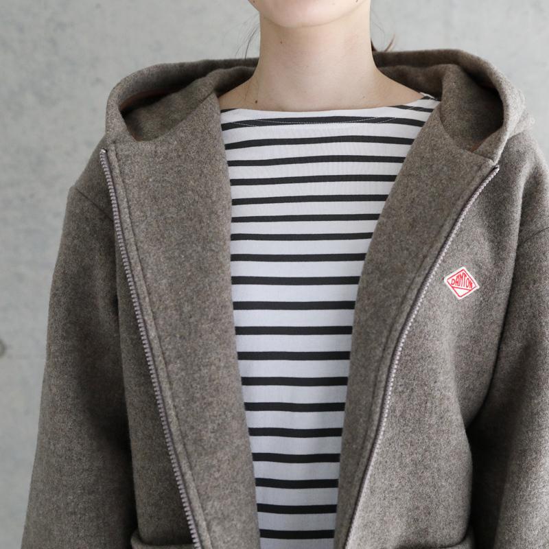 フードがア 21秋冬 コート レディース ウールモッサ 21aw サンテラボ 通販 Paypayモール ダントン Danton ウールライトパイル ジップアップ フーデッド ジャケット Dt A0014wlp ショート ダントンは