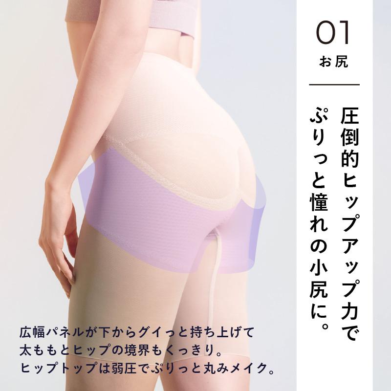 2枚セット ガードル 補整下着 引き締め ぽっこりお腹 補整下着 大きいサイズ 骨盤ガードル 産後 レギュラー スタイルアップ サンテラボ 日本製の画像
