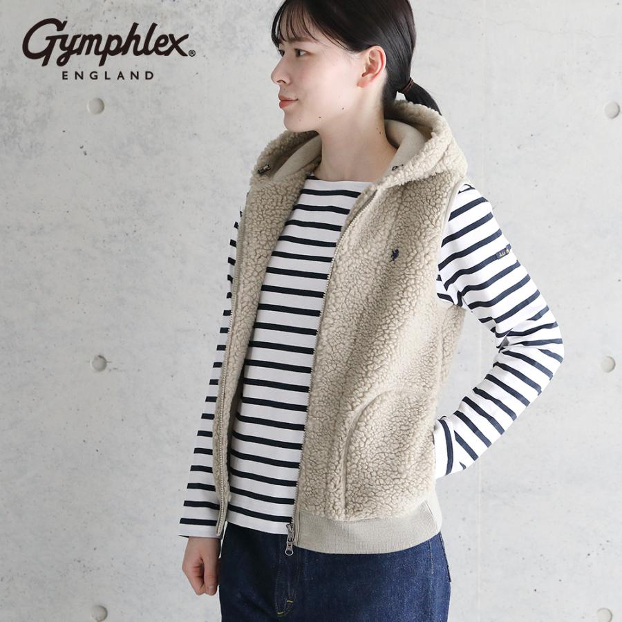 SALE 30%OFF)Gymphlex ジムフレックス ボア ダブルジップ フードベスト