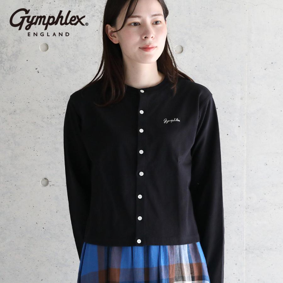 GYMPHLEX ショートクルーネックカーディガン #GY-C0367SCT GYMPHLEX ショートクルーネックカーディガン #GY-C0367SCT