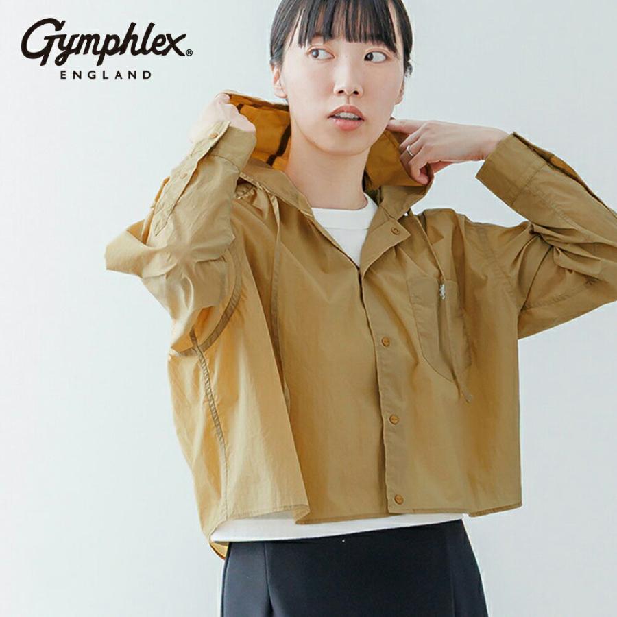 GYMPHLEX（ジムフレックス） ナイロンフードシャツジャケット #GY