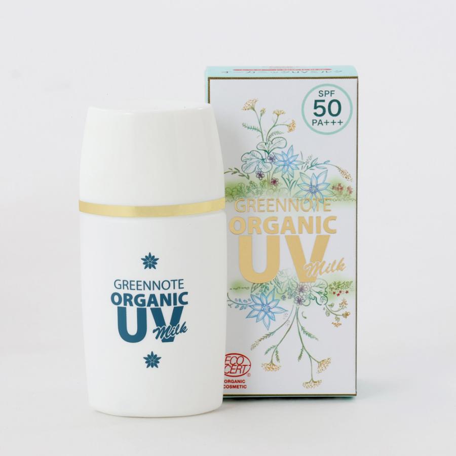 Green Note グリーンノート オーガニック UVミルク SPF50 PA+++ 30ml 紫外線対策 UVケア 日焼け止めミルク 敏感肌 赤ちゃん 化粧下地 BBクリーム｜santelabo｜04