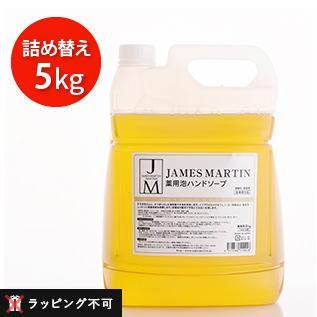 ジェームズマーティン 薬用泡ハンドソープ 詰め替え用 5kg james martin 薬用ハンドソープ 除菌 殺菌 消毒 詰替え 泡タイプ 保湿 ラッピング不可（Yahoo!・サンテラボ(年中無休で発送)）