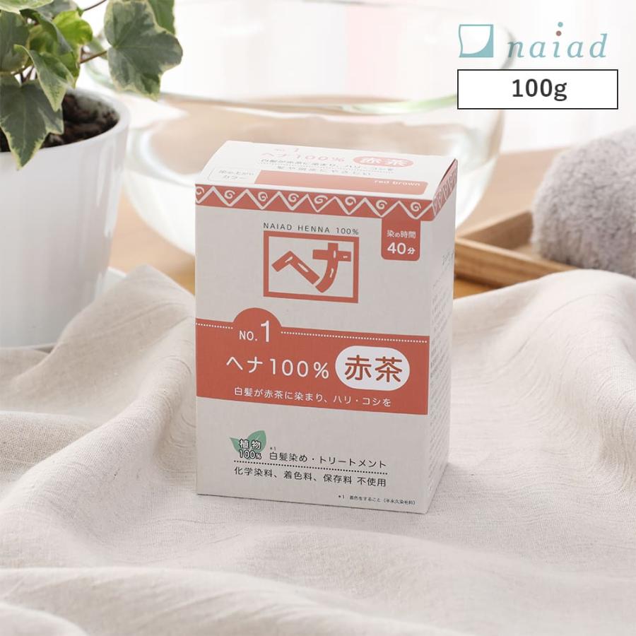 naiad 正規品 白髪染め ヘナ100％ 100g ヘナカラー 白髪染 白髪