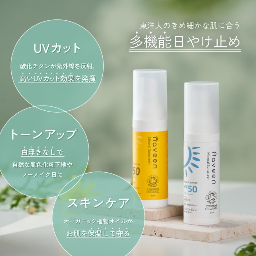 日焼け止め 化粧下地 ナヴィーン ミネラルサンスクリーン SPF50 PA++++