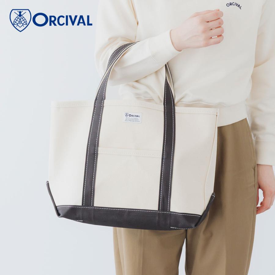 ORCIVAL トートバッグ エクリュxブラックプリント ORCIVAL トートバッグ エクリュxブラックプリント