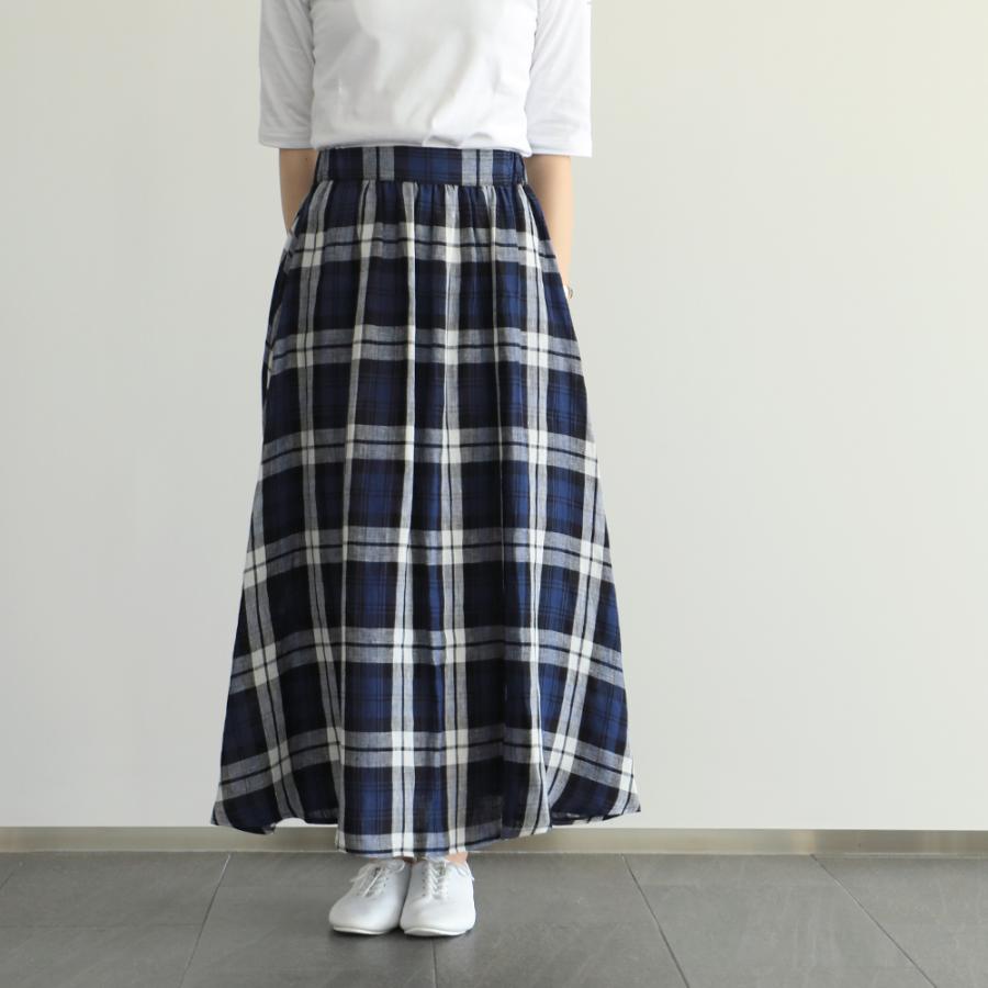 オニール オブ ダブリン #805 TARTAN GATHER FLARED SKIRT タータンチェック柄 フレアスカート ロング丈 2024SS 2024春夏｜santelabo｜06