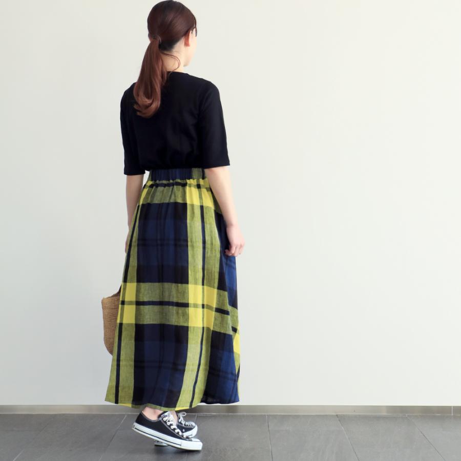 オニール オブ ダブリン #805 TARTAN GATHER FLARED SKIRT タータンチェック柄 フレアスカート ロング丈 2024SS 2024春夏｜santelabo｜11