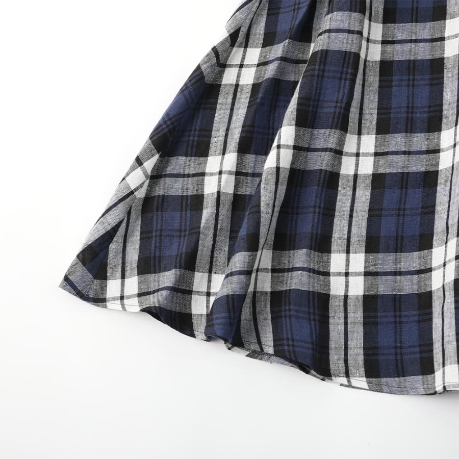 オニール オブ ダブリン #805 TARTAN GATHER FLARED SKIRT タータンチェック柄 フレアスカート ロング丈 2024SS 2024春夏｜santelabo｜13